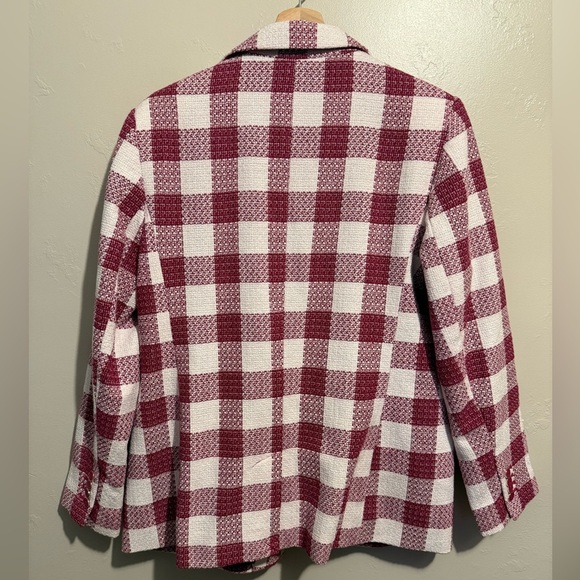 Liz Claiborne Women’s Rose Checkered Jacket Tweed Plaid Size 16P Wool Blend NWT - Picture 10 of 14